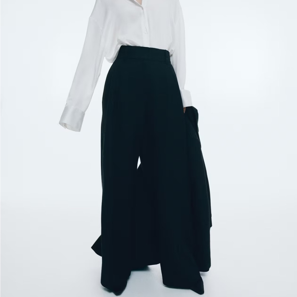H&M size 14 Black Wide-Leg Pants